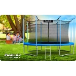 Великий садовий батут з внутрішньою сіткою та драбиною Neo-Sport 15 футів/465 см - Зображення 8