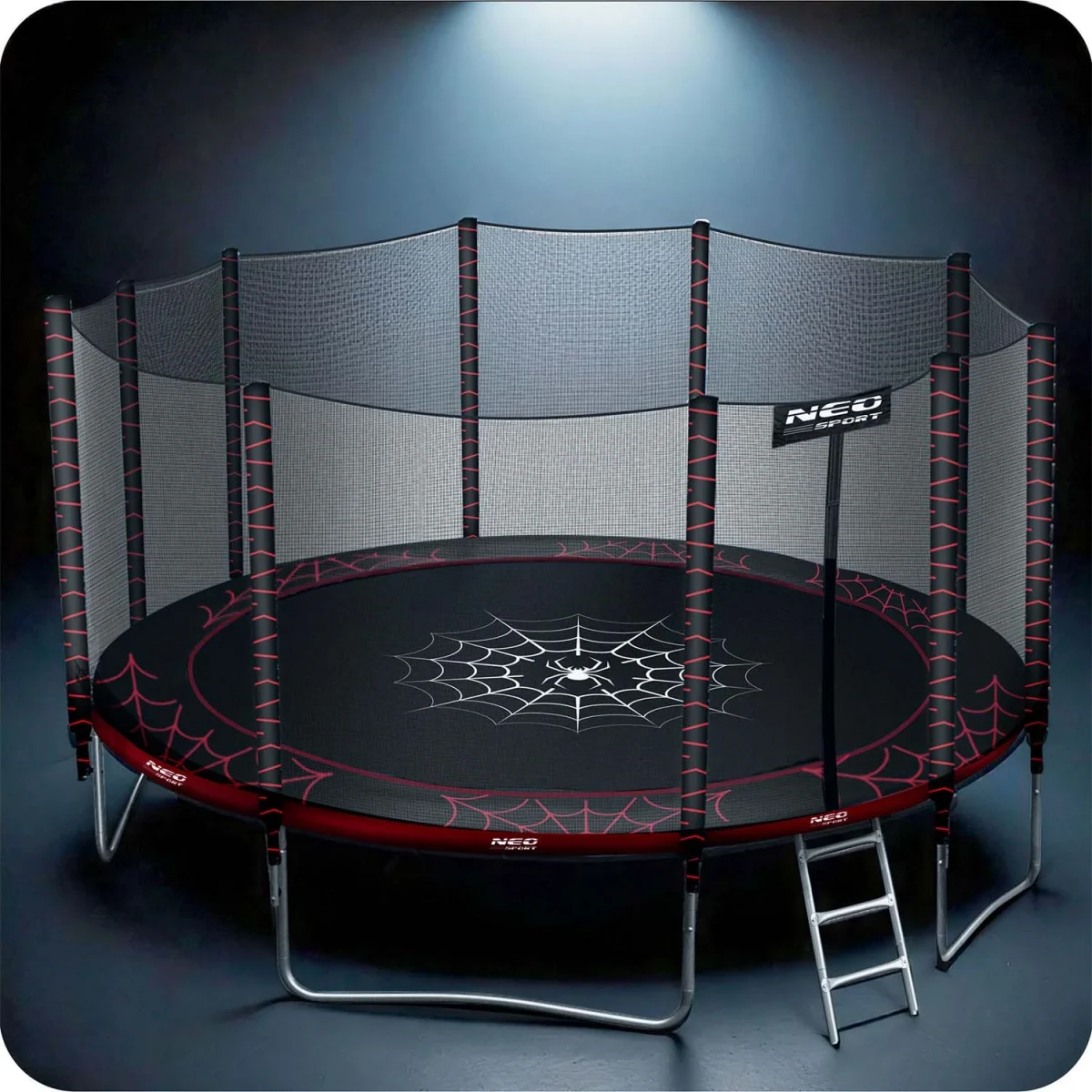 Садовий батут Neo-Sport 15 футів/465 см із зовнішньою сіткою та драбиною - Зображення 5
