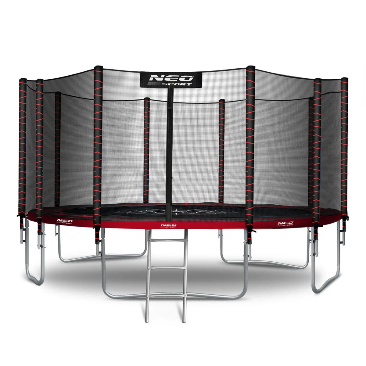 Садовий батут Neo-Sport 15 футів/465 см із зовнішньою сіткою та драбиною - Зображення 2
