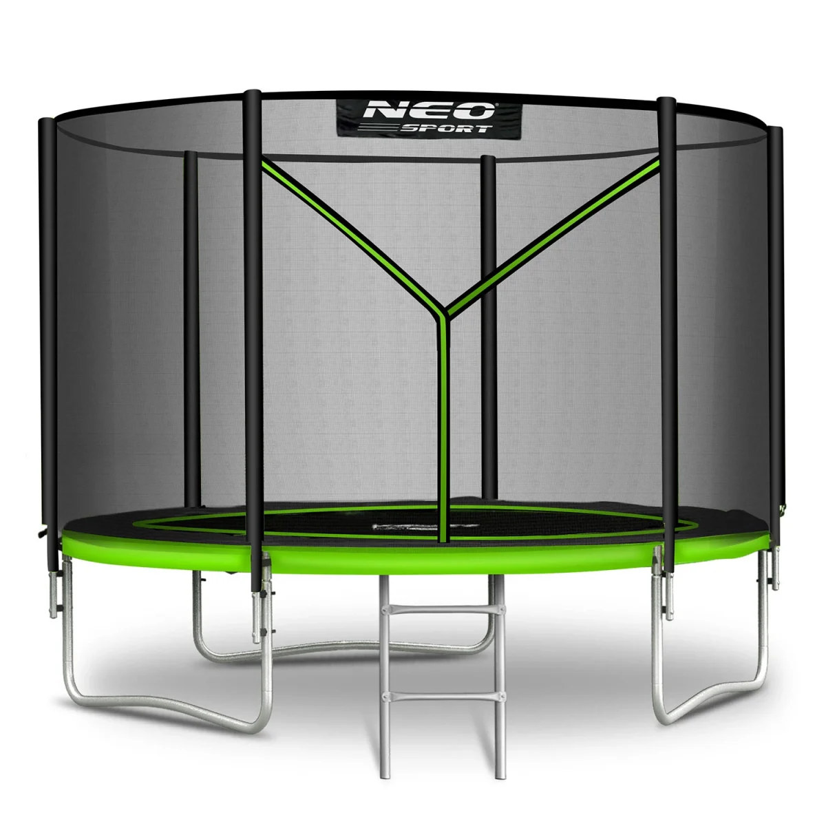 Садовий батут Neo-Sport 6 футів із зовнішньою сіткою і драбиною - Зображення 2