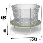 Садовий батут Neo-Sport 8 футів/252 см з внутрішньою сіткою та драбинкою - Зображення 5
