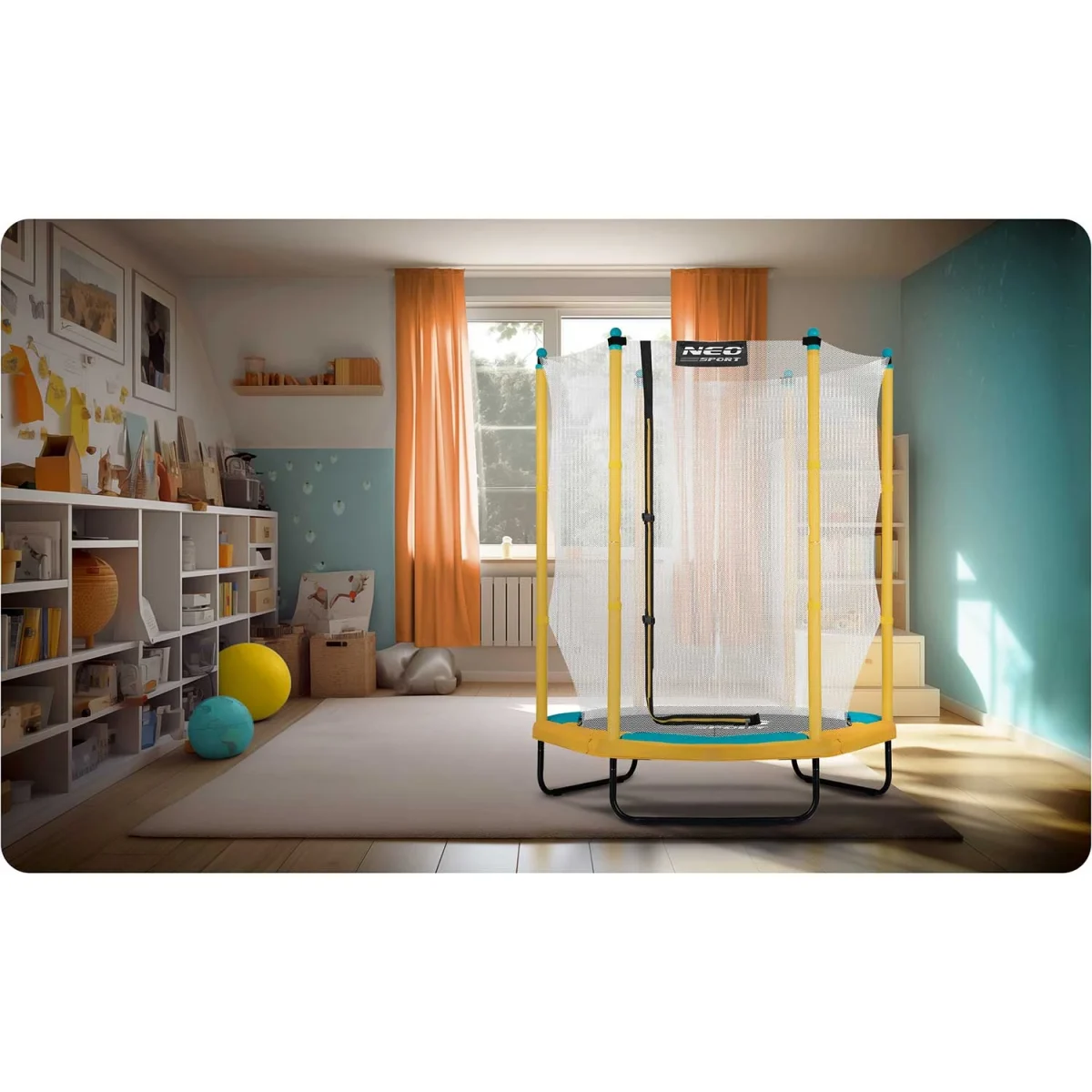 Садовий батут для дітей Neo-Sport 140 см 4,5 фута для активного відпочинку - Зображення 6