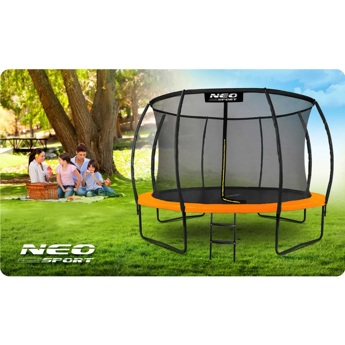 Садовий батут Neo-Sport 12 футів/374 см з внутрішньою сіткою для активного відпочинку - Зображення 6