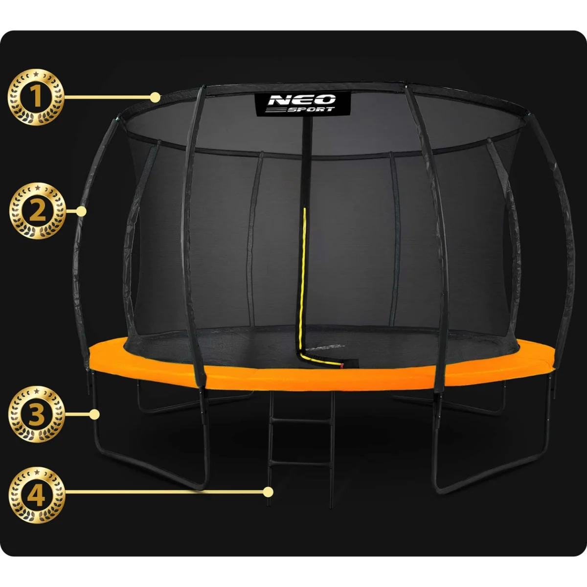 Садовий батут Neo-Sport 12 футів/374 см з внутрішньою сіткою для активного відпочинку - Зображення 11