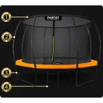 Садовий батут Neo-Sport 12 футів/374 см з внутрішньою сіткою для активного відпочинку - Зображення 11