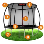 Садовий батут Neo-Sport 10 футів/312 см з профілем та внутрішньою сіткою - Зображення 11