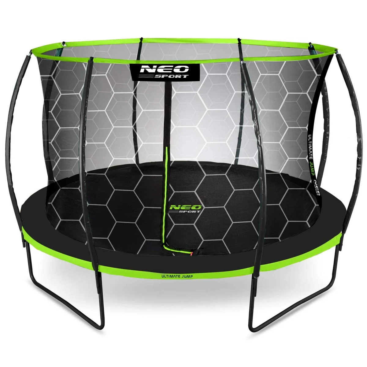 trampolina-ogrodowa-profilowa_41876 Профільований садовий батут Neo-Sport 12 футів/374 см з внутрішньою сіткою для активних ігор - Зображення 3