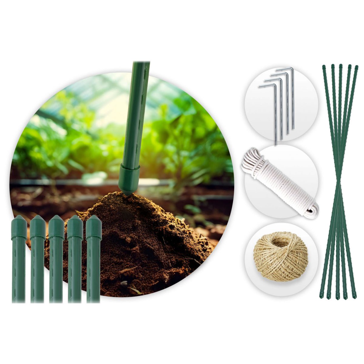 Теплиця садова 2.5 x 4 м (10 м²) біла Plonos - Оптимальні умови росту для вашого саду - Зображення 5