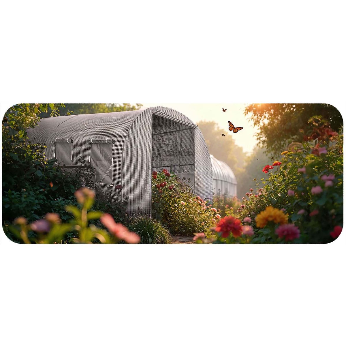 Теплиця садова 2 x 4.5 м (9 м²) біла Plonos - Ідеальна для розсади - Зображення 6