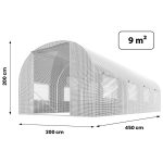 Посилений садовий тунель 2 x 4.5 м (9 м²) білий Plonos - Надійна теплиця - Зображення 6
