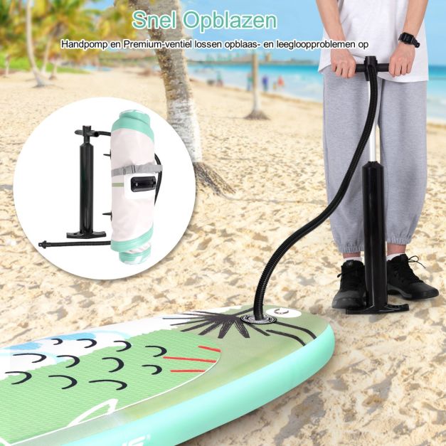 Дошка Costway SUP SP37554-M 320см Висока стабільність та комфорт для активного відпочинку на воді - Зображення 3