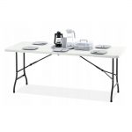 Складаний туристичний стіл Garden Line 180 см ZUM 2521 білий Ідеальний супутник для пікніків та подорожей - Зображення 2