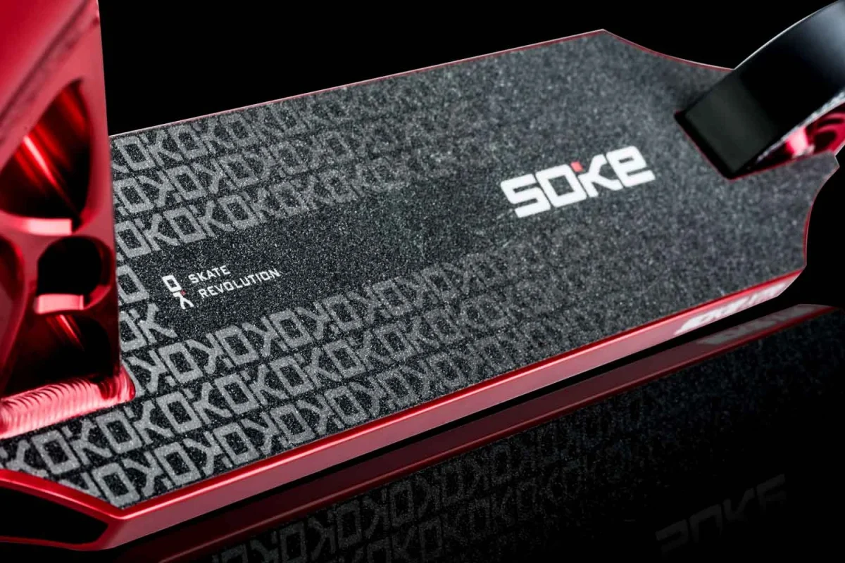 Самокат SOKE XTR червоний для професійних екстремальних трюків - Зображення 11