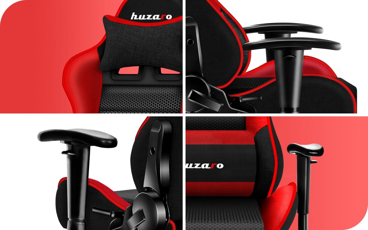 Ігрове крісло для геймерів HUZARO RANGER 6.0 Red Mesh дитяче - Зображення 7