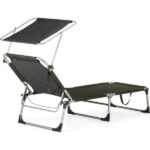 Шезлонг металевий чорний Outtec О-42045 для відпочинку на природі та в саду - Зображення 2