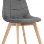 MUFART ALFA 3755 стілець оксамитовий сірий