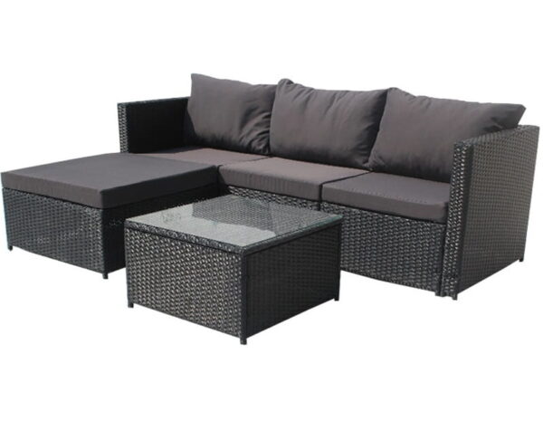 Комплект садових меблів VOLTA-BL VELACO чорного кольору, 3 предмети