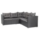 Садові меблі з ротанга SALTO-BL, комплект чорних кутових, VELACO 5-місних + стіл - Зображення 4