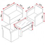 Комплект садових меблів LAGOS-BR з техноратангу VELACO коричневий, 4 предм. - Зображення 3