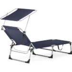 Шезлонг металевий синій О-42332 Outtec ідеальний для дачі та пляжу - Зображення 3