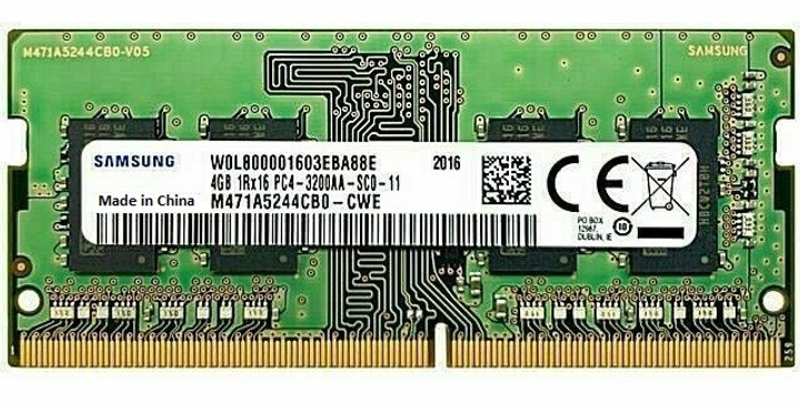 227263665-2 Пам'ять Samsung 4 GB SO-DIMM DDR4 3200 MHz (M471A5244CB0-CWE) - Зображення 1