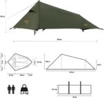 Туристичний намет двомісний зелений ультралегкий SKYAIR NILS CAMP SHOP_NC2502 - Зображення 2