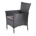 Комплект садових меблів SANTOS-BL-BL з техноратангу VELACO чорного кольору, 9 предметів - Зображення 9