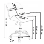 Письмовий Стілець MUFART світло-рожевий оксамит з металевою ніжкою - Зображення 6