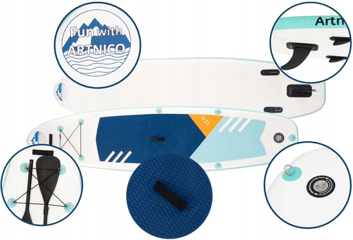 SUP Board Artnico Надувна STAND UP PADDLE дошка 350см для плавання - Зображення 3