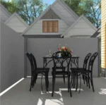 Тент LUARO 180 х 400 см тканина MARKIZA Ikonka Бічний тент для Тераси Темно-сірий - Зображення 2