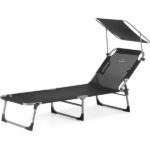 Шезлонг металевий чорний Outtec О-42330 надійність і комфорт у чорному дизайні - Зображення 3