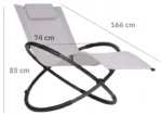 Шезлонг сірий алюмінієвий Nuforma 04K KJL01AOSZ - Зображення 8