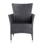 Комплект садових меблів SANTOS-BL-BL з техноратангу VELACO чорного кольору, 9 предметів - Зображення 7