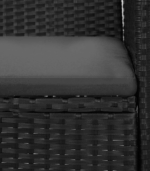 Комплект садових меблів Gordon з ротангу Чорний - Зображення 8