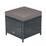 Садові пуфи VELACO LARA-BL з ротангу чорного кольору - Зображення 2