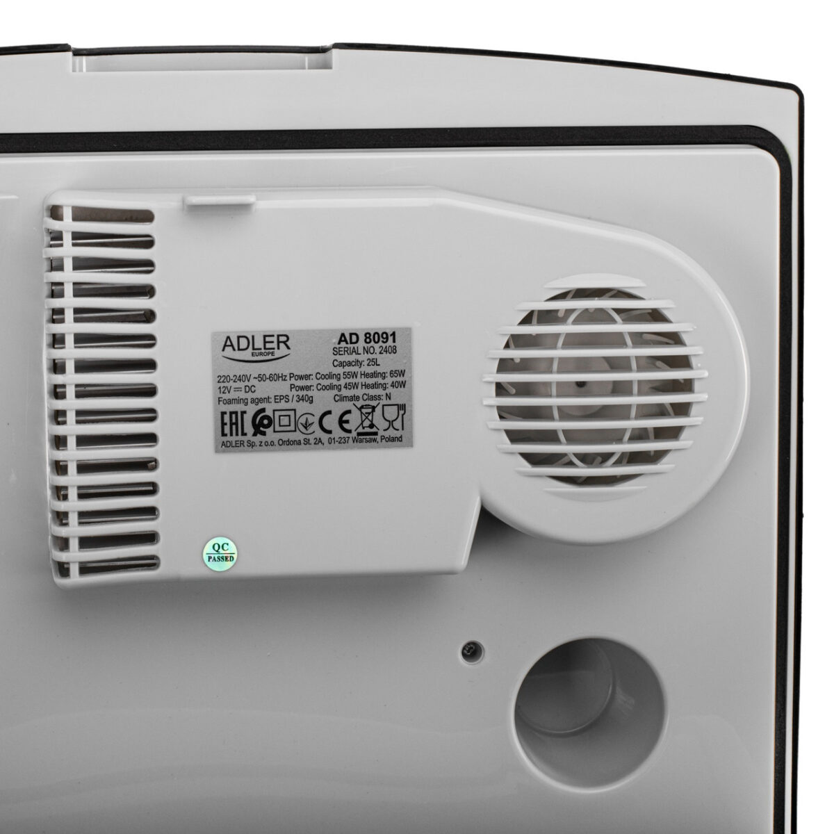 Adler Портативний автомобільний холодильник AD8091 XXL 25L, 12V 230V, з функцією охолодження та нагрівання - Зображення 4