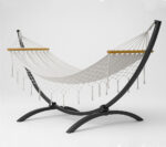 Садовий гамак бежевий з каркасом K-Sport