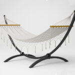 Садовий гамак бежевий з каркасом K-Sport