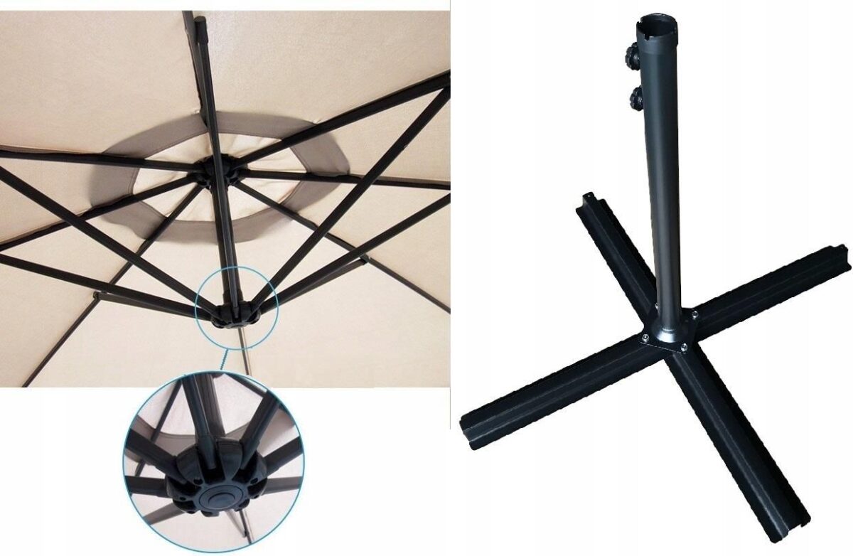 Парасоля Ekspand з підлокітником сіра 350 x 250 см - Зображення 2