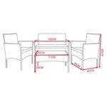 Комплект садових меблів з техноратангу VELACO LUIZA-BR коричневий, 4 предм - Зображення 4