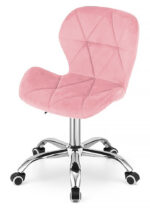 Поворотне крісло Lugano VAS3-VASTO рожеве оксамит з металевою ніжкою - Зображення 3
