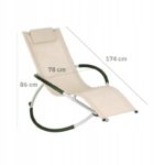Шезлонг бежевий алюмінієвий Nuforma 04K KJL01AOBE - Зображення 9