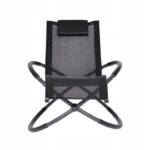 Шезлонг чорний алюмінієвий Nuforma 04K KJL01AOC - Зображення 4