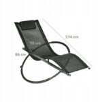 Шезлонг чорний алюмінієвий Nuforma 04K KJL01AOC - Зображення 10