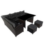 Комплект садових меблів з техноратангу VELACO Toledo-BR коричневий, 4 предмети