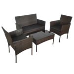 Комплект садових меблів з техноратангу VELACO LUIZA-BR коричневий, 4 предм
