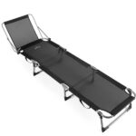 Шезлонг металевий чорний Outtec О-42330 надійність і комфорт у чорному дизайні - Зображення 2