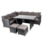 Комплект садових меблів з техноратангу VELACO TOLEDO-BL чорний, 4 предм.