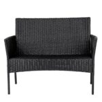 Комплект садових меблів : LUIZA-BL з техноратангу VELACO чорний, 4 предм. - Зображення 4