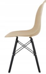 Скандинавське Крісло LUGANO IMPERIA BEIGE BLACK LEGS - Стильний і Комфортний Вибір для Вашого Інтер'єру - Зображення 4